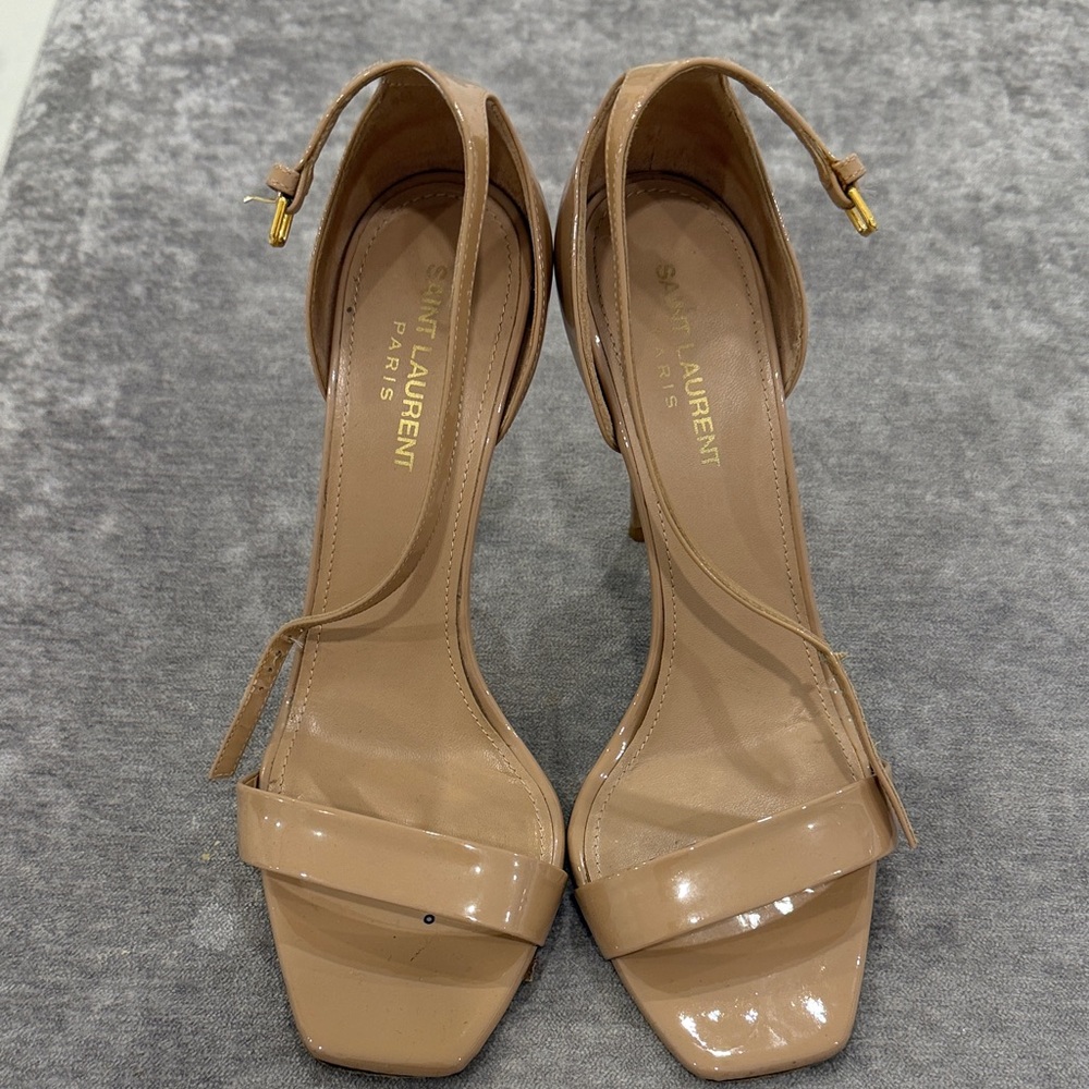 Saint Laurent Tan Women's Heels size 38.5 (8.5).